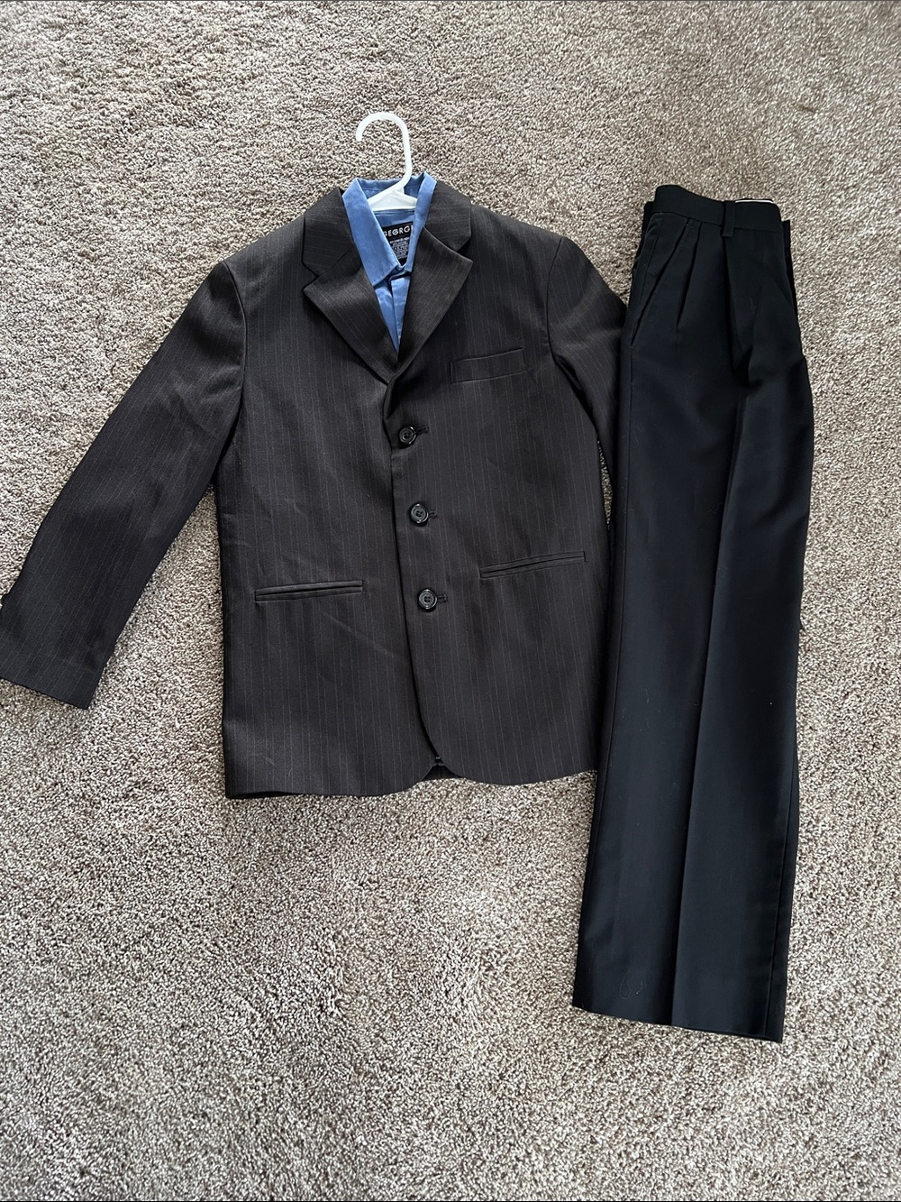 Boys suit-jacket, pants and long sleeve button up shirt